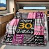 Happy 30Th Birthday Blanket Personalized Name Soft Comfortable Stylish Blanket Car Blanket Perfect For Travel Camping Outdoor Home Suitable For All