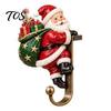 Christmas Stocking Holders for Mantle, Santa Claus/Reindeer/Nutcracker/Red Bird Metal Fireplace Reindeer Hooks Hangers, Farmhouse Rustic Xmas