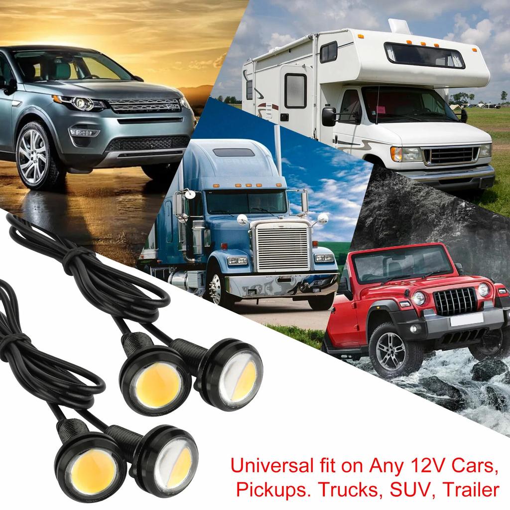 4 Pezzi Griglia Anteriore Paraurti Cofano Auto Luce LED Ambra Per Ford Suv Stile Raptor Luci Decorative Universali Per Esterni Auto