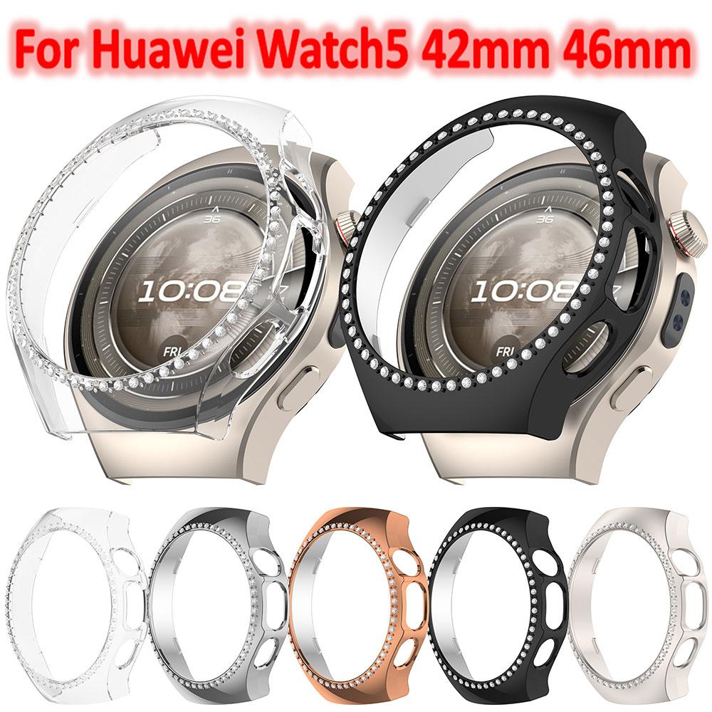 Bling Glass+Cover for Huawei Watch 5 42mm 46mm PC Shell Case for Huawei Watch 5 Bumper Watch Accessories