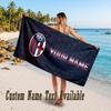 Bologna FC Design Beach Towel Custom Text Large Towel for Beach Vacation