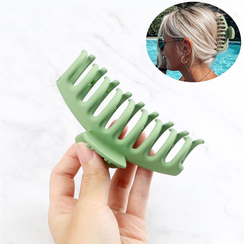 Solid Color Claw Large Frosted Hair Claws Korean Fashion Hair Clips for Women Girls Barrette Bath Hairpins Hair Accessories Gift