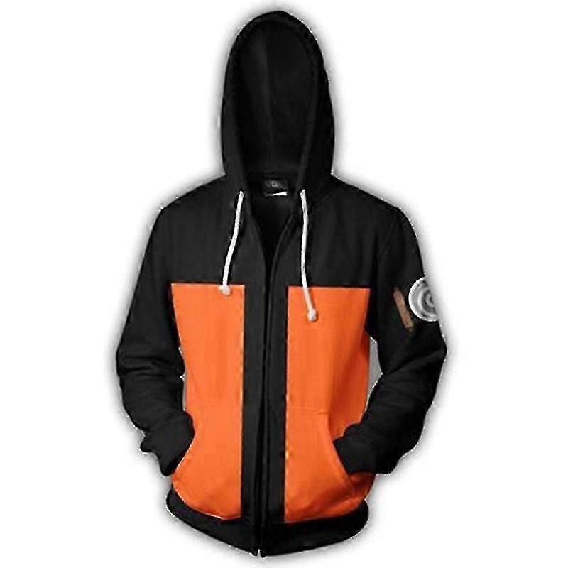 Mikina s kapucí na zip Naruto Shippuden s kapsami Kostým Naruto Anime pro muže Děti Chlapce