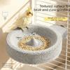 Round Bird Food Bowl Station Pole Wear-Resistant Parrot Stone Bowl Stone Bird Feeder Dish  Aviary