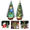 Mini Christmas Cedar Tree With Led Lights Small Pine Table Desk Xmas Home Decor