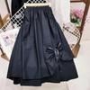 Lolita Korean Version Slim Skirt Women's Fake Pocket Design Irregular Large Swing Skirt Mid-length A-line Skirt