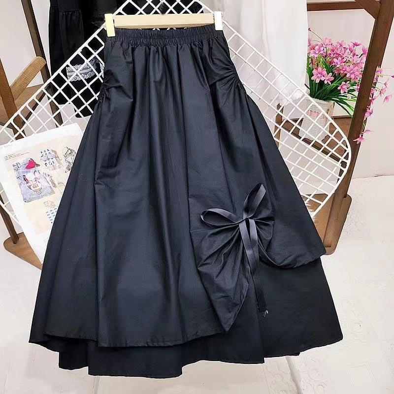 Lolita Korean Version Slim Skirt Women's Fake Pocket Design Irregular Large Swing Skirt Mid-length A-line Skirt