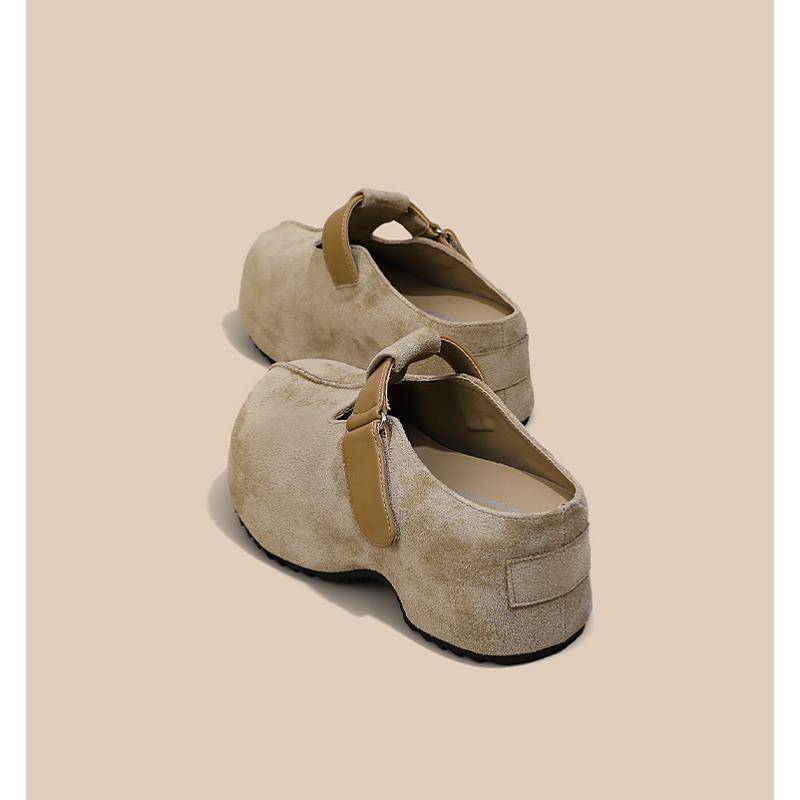 Mode 2025 Neue Baotou Halbschuhe Damen Outdoor Herbst Allround-Plateau Erhöhte Französische Mary Jane Schuhe