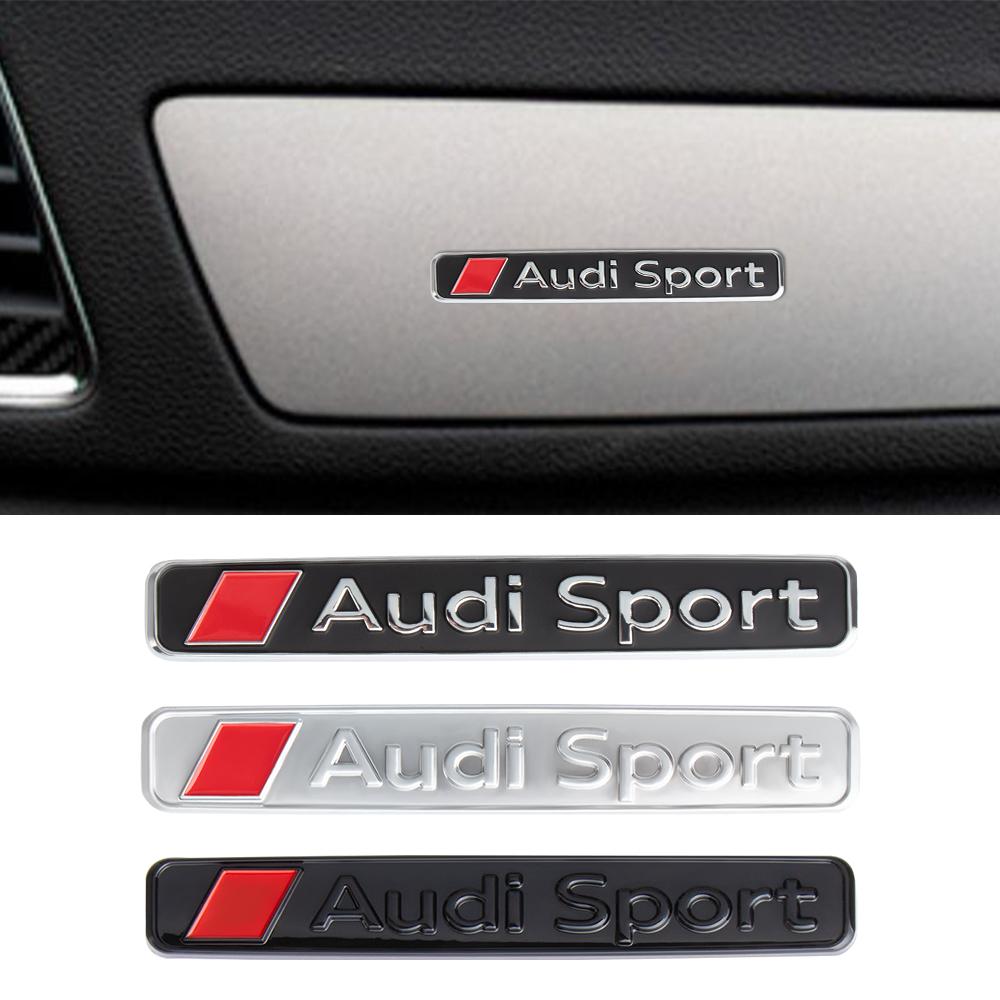3D ABS Car Rear Trunk Side Body Fender Emblem Sticker Decoration Decal For Audi Sport Badge Logo Auto Modification Accessories