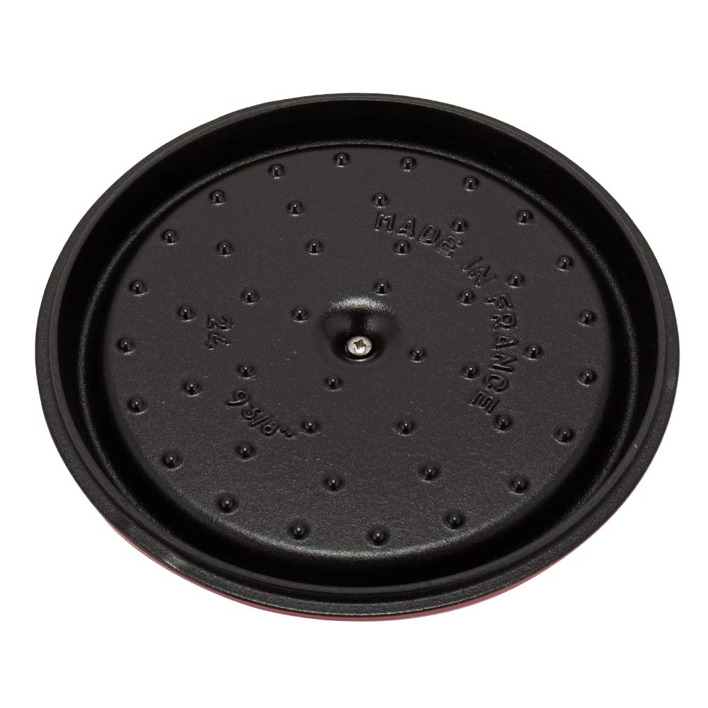 Staub Pico Cocotte Round 24cm 1102406 Two Handed Pot Enamel Pot Rund Brater Cherry Pico Cocotte Pot Stylish Cookware Kitchen Supplies [Staub]