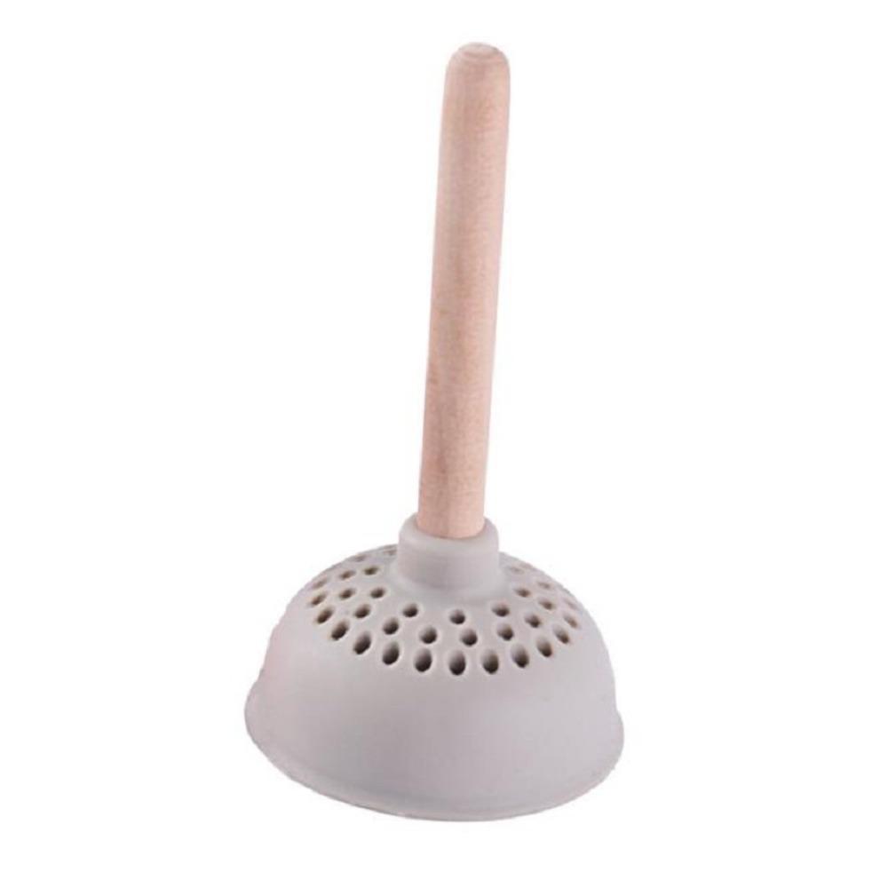 

3PCS Toilet Pump Shape Tea Infuser with Wood Handle Tea Maker Teaware Tea Strainer Kitchen серый