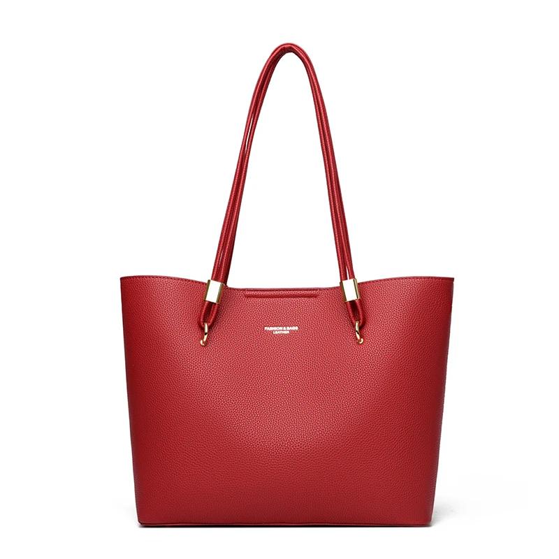 Simple Retro Tote Bag, High-quality PU Leather Shoulder Bag for Women's Tote Bag Suitable for Daily, Leisure, Commuting