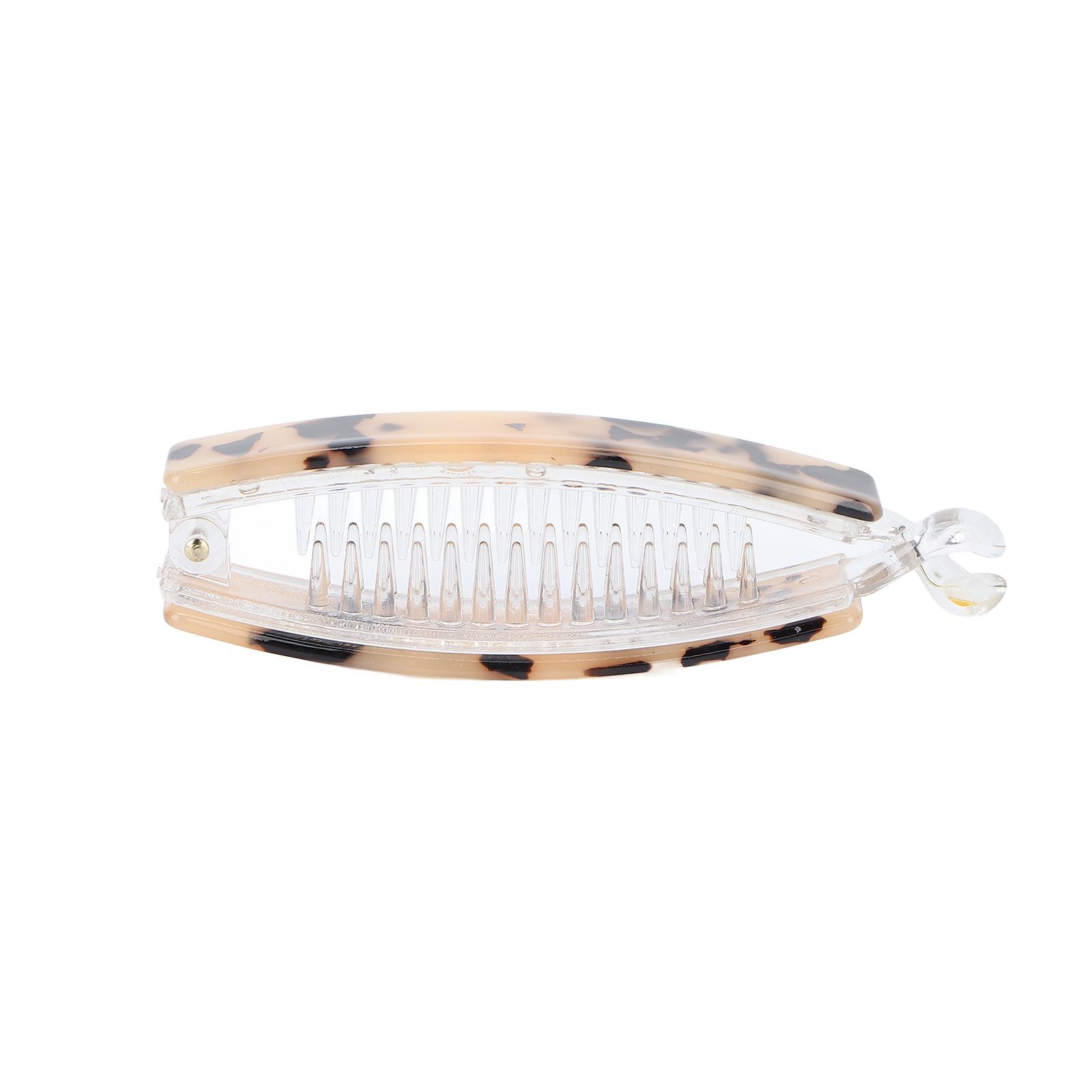 

Заколки-бананы для волос, нескользящие заколки для волос, модные длинные аксессуары для укладки волос для девочек и женщин Beige Tortoiseshell