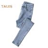 Jeans Invernali da Donna in Peluche a Vita Alta Foderati in Velluto Spesso Slim Fit Pantaloni a Sigaretta Chiusura con Bottone e Cerniera Tasche Pantaloni a Gamba Dritta per Strada e Festa