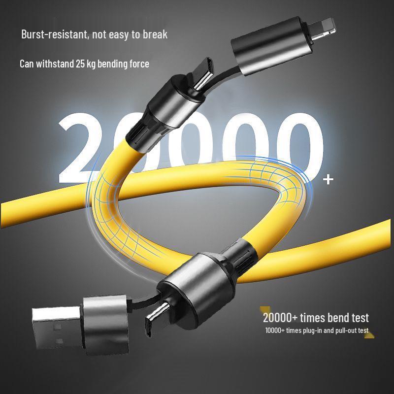 1,5m 4-in-1 Datenkabel, 240W Schnellladung, Kompatibel mit Apple, Huawei, Typ-C