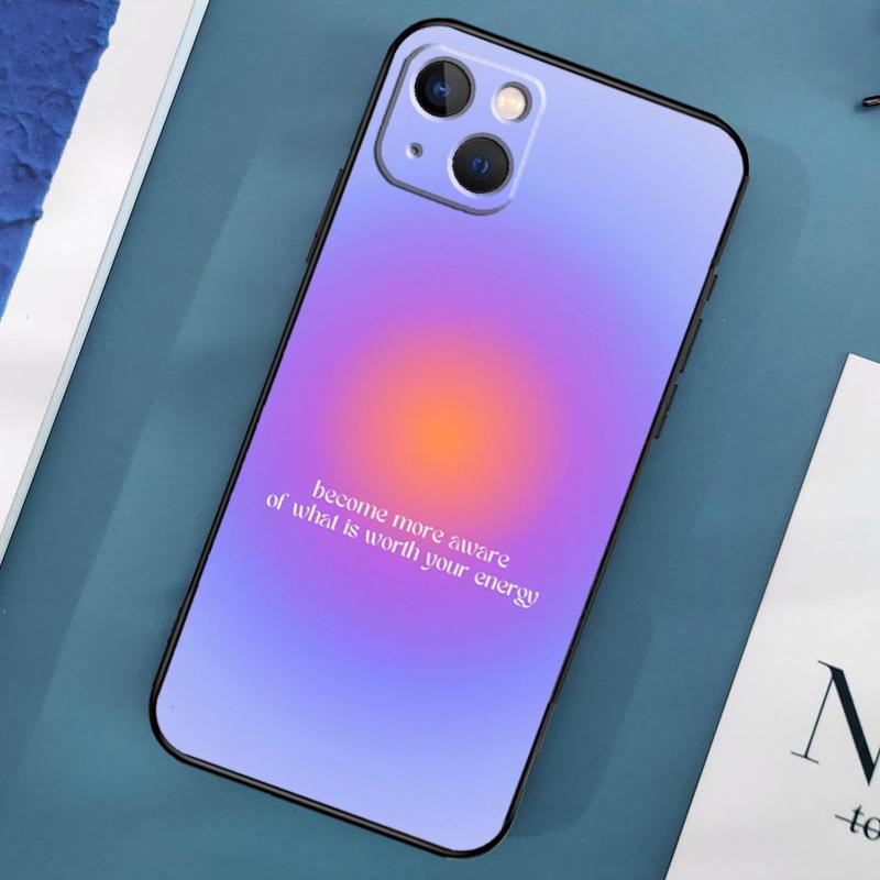 

Aura Quotes Case For iPhone 15 14 13 12 11 Pro Max X XS Max XR 7 8 Plus SE 2020 2022 Bumper Case Cover iPhone X XS