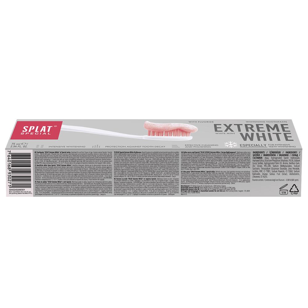 SPLAT Extreme White Intensely Whitening Toothpaste with Fluoride 75 Ml