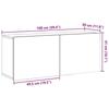 VidaXL Meuble TV mural chêne artisanal 100x30x41 cm, support TV, armoire média, console TV, meuble HiFi, centre de 857671
