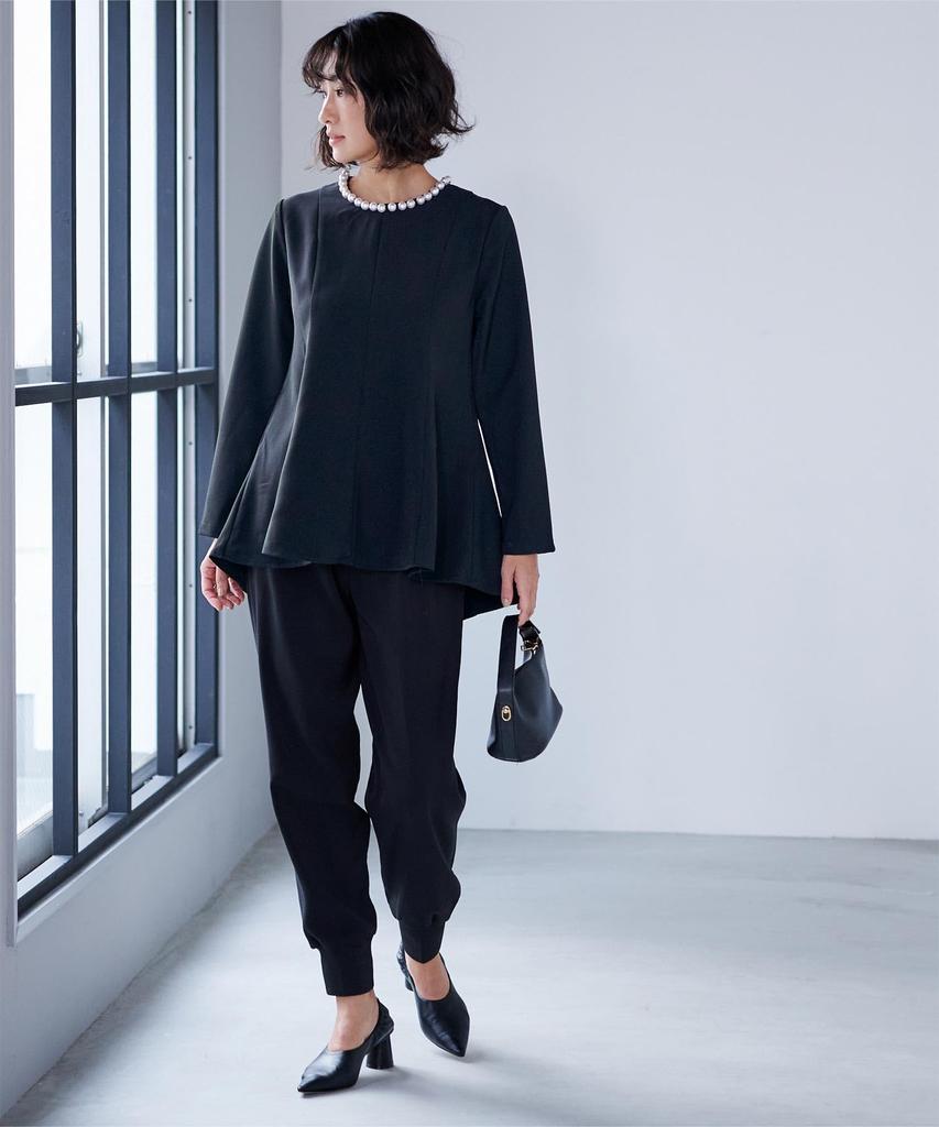 Yours BBXN1388 Medium Dark Navy Cut and Sewn Top with Pearl Hemline Women's