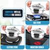 Mini Deep Fryer, Japanese Frying Pot, Stove Top Deep Fryer Pot, Frying Pot with Basket, with Lid, Temperature Gauge,