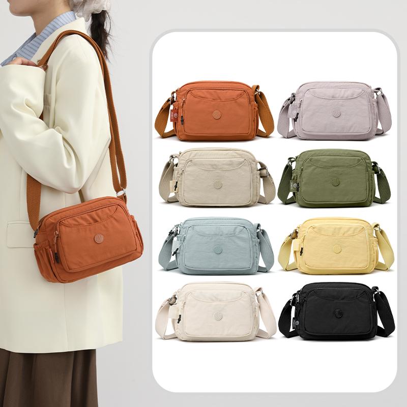 Nylon Bag Women's Crossbody Shoulder Bag Multi-Layer Large Capacity Waterproof Mother Bag
