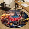 Transformers Pattern Round Rug, Indoor/Outdoor Mat, for Picnic, Gameroom, Bedroom, Office, Living Room, Home Decor Carpet, Birthday Gift
