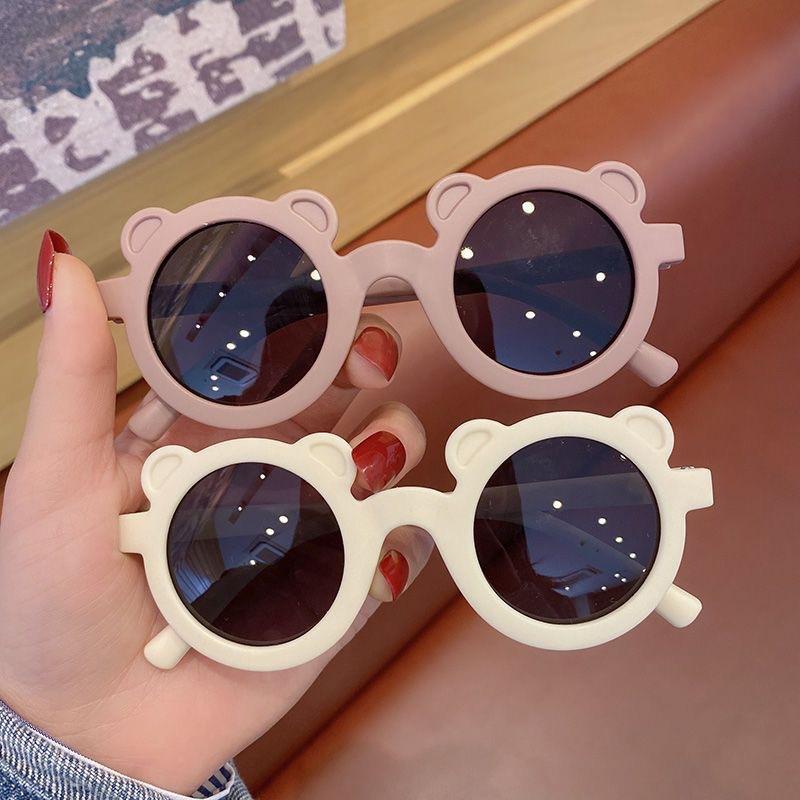 Cute Bear Ears Round Sunglasses Kids UV400 Protection Cartoon Children Sun Glasses Boys Girls Summer Outdoor Eyeglasses Eyewear