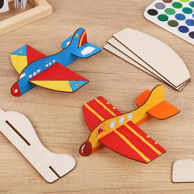 1/3/5 Stück Holz Roh Flugzeug DIY Bastelarbeiten Kinder Malspielzeug Geburtstagsfeier Gastgeschenke Weihnachtsgeschenk Unfertiges Holz Flugzeugmodell
