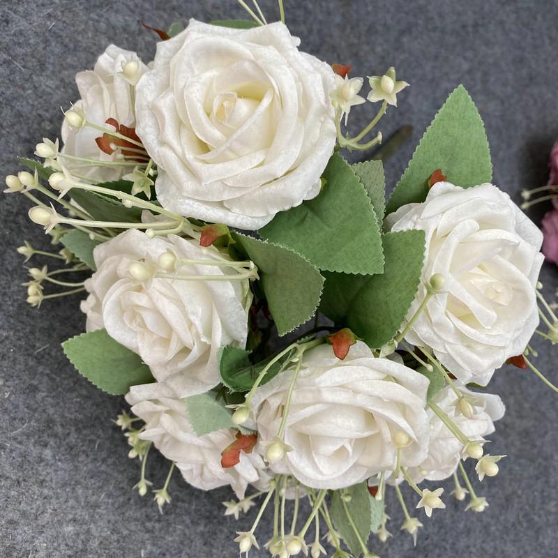 

Faux Rose Flower Vase Arrangement For Wedding Photography And Event Decoration White