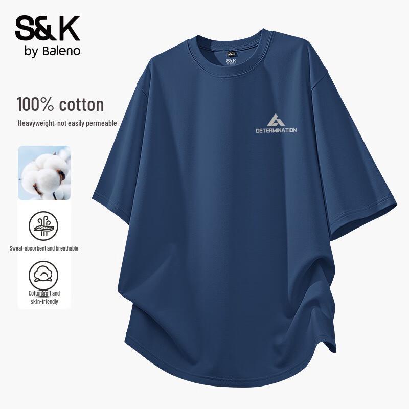 

Baleno Men s S&K 100% Cotton Short Sleeve T-Shirt XL