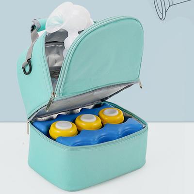 Modische, doppellagige Isolierpackung, einfarbig, große Kapazität, Mama-Tasche, coole Reise-Picknick-Tasche, tragbare Lebensmittel-Handtasche, Babytaschen