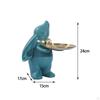 Figurine Storage Tray Cake Stand Bunny Statue for Table Year Decoration