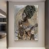 African Black Woman Graffiti Art Posters And Prints Abstract African Girl Canvas Paintings On The Wall Art Pictures Wall Decor