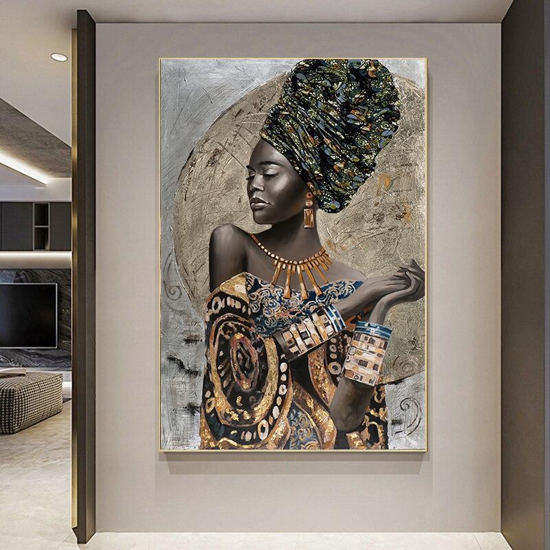 Afrika siyah kadın Graffiti sanatı posterler ve baskılar soyut afrikalı kız tuval resimlerinde duvar sanatı resimleri duvar dekoru