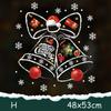 2025 Happy New Year Christmas Sticker Santa Claus Snowman Xmas Decal Merry Christmas Xmas wreath Window Sticker Shopping Mall