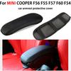 Leather Car Armrest Cover For MINI COOPER F54 F55 F56 F57 F60 Center Console Protector Cover with Interior Car Accessories