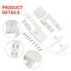 Durability Plastic White Easy Install Nuts Package Content Pair