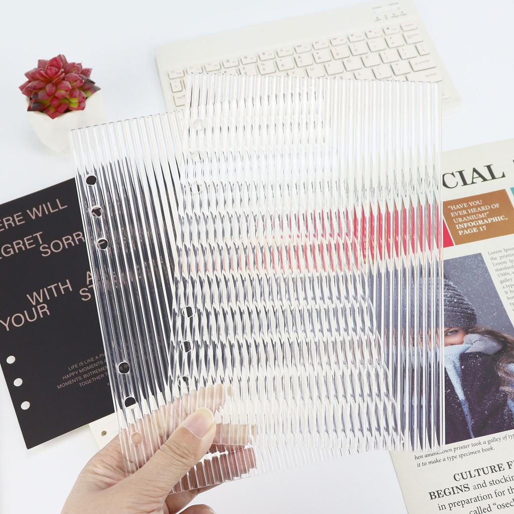 A5 A6 Frosting Thick line Acrylic Loose Leaf Binder Cover DIY Account Book Journal Planner Office Stationery Supplies
