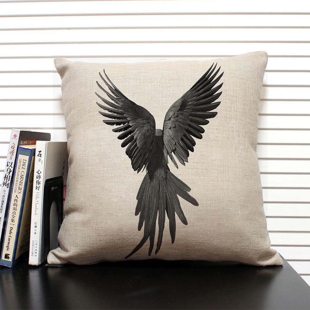 African Animal Lion Elephant Elk Decorative Pillow Cover Sofa Cushion Cover Farm Animal Portrait Linen Pillowcase 45x45cm