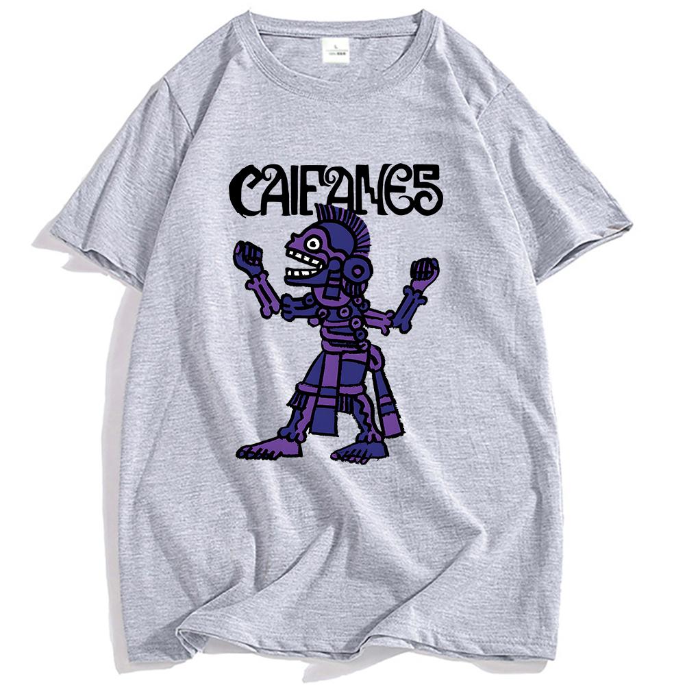 Rock Band CAIFANES T-shirt Cotton Short Sleeve Casual Tshirts Grunge Unisex Streetwear Hip Hop Fashion Men Women T Shirt Print