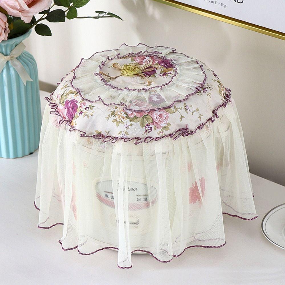 Floral Patterns Rice Cooker Dust Cover Flounce Protector Cover Dustproof Cover  Home Decor