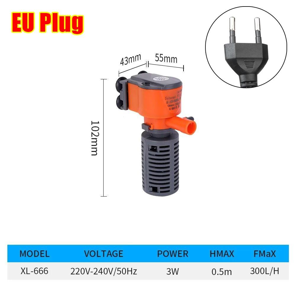

1Pcs Mini Water Pump AC220-240V Oxygen Air Pump New Fish Tank Filter for Small Aquarium Fish Tank 3W