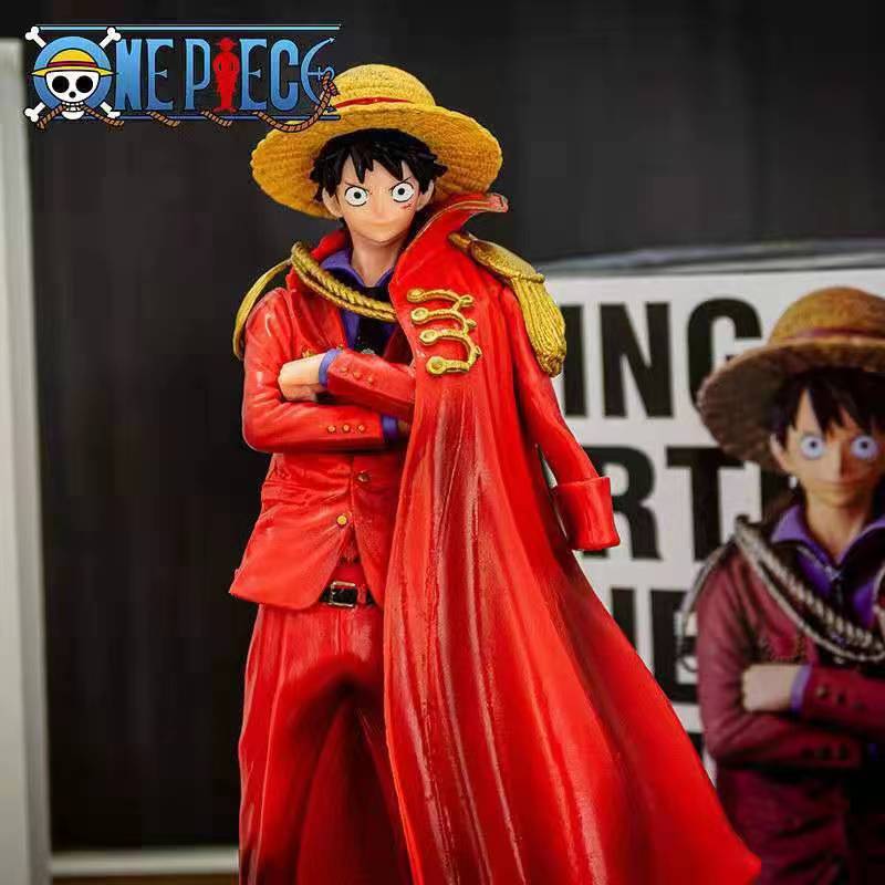 ONE PIECE Art 20th Anniversary Straw Hat Red Luffy Cloak Black Cloak Luffy Figure Model Nautical King Straw Hat Group
