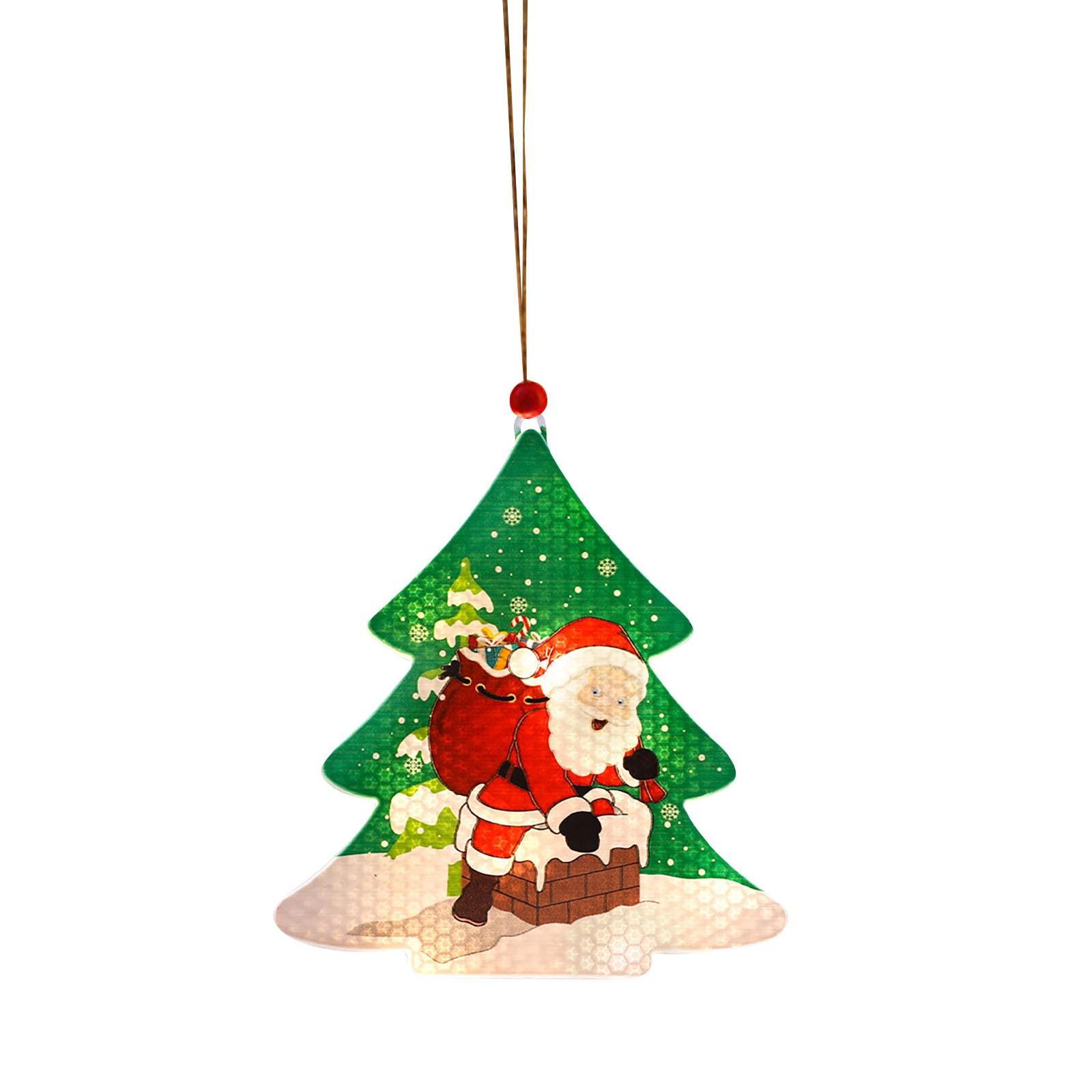 Christmas Decoration Hanging Lights Window Holiday Tree Decoration Supplies Scene Layout One Size