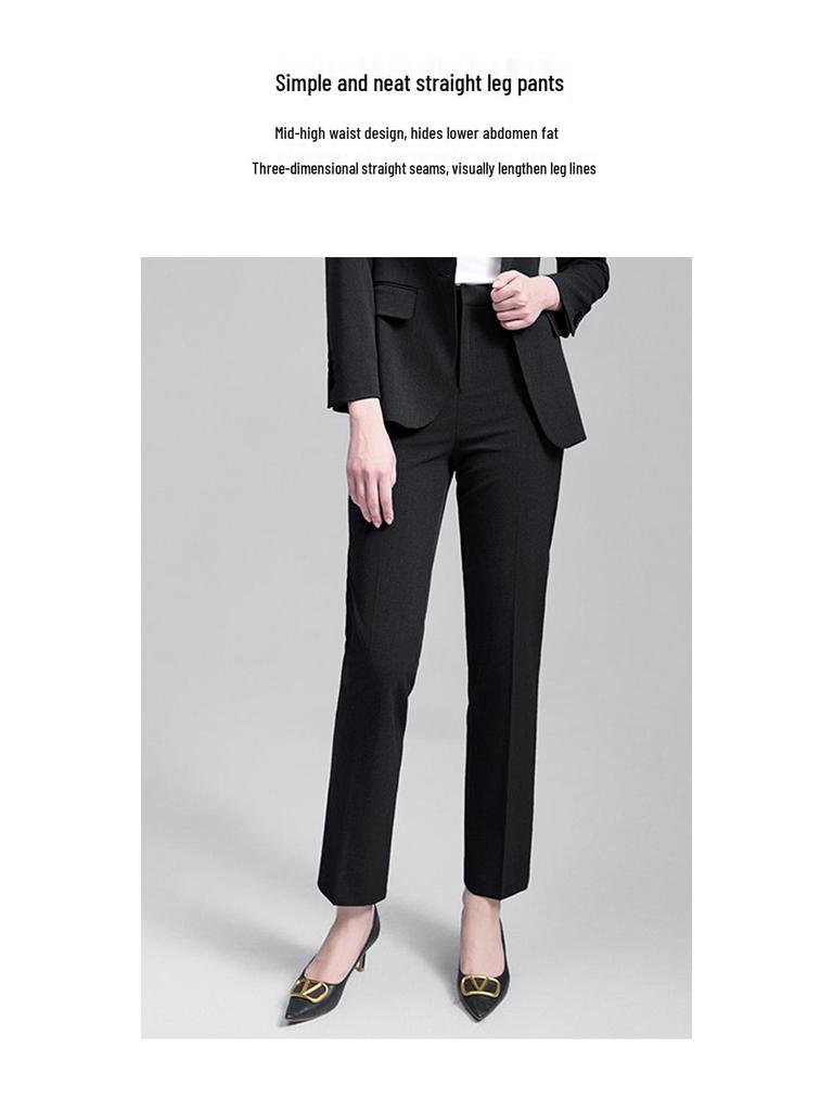 2025 Autumn/Winter Women's Korean-Style Tailored Commuter Suit Set: Elegant, Waist-Slimming, OL Fashion