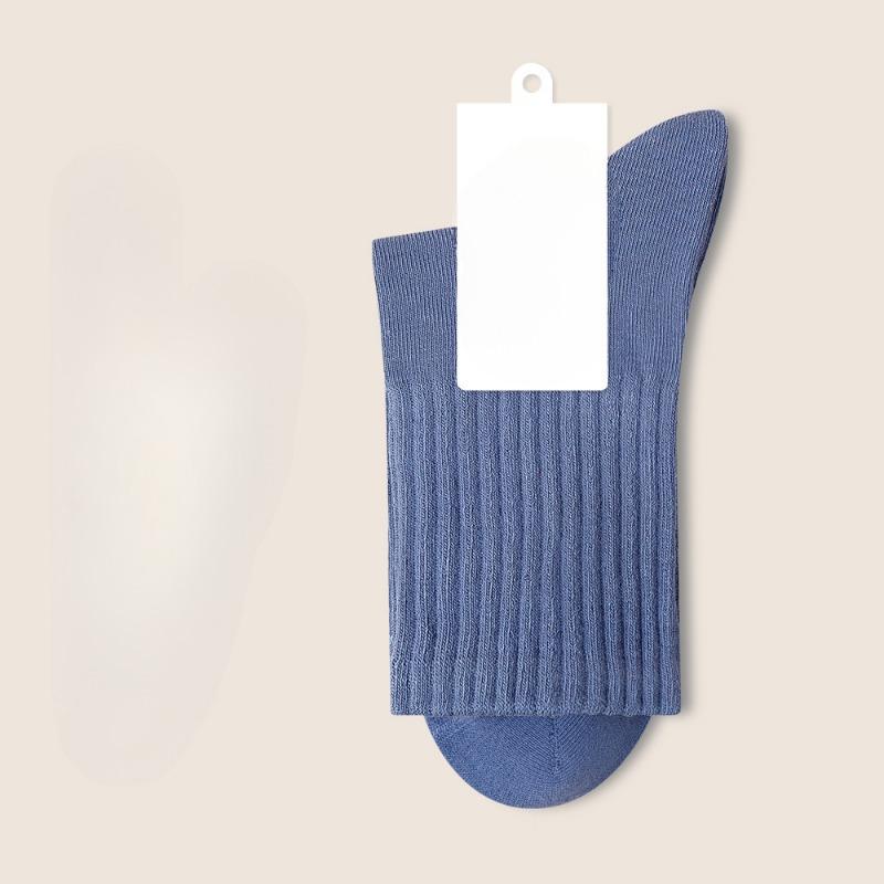 Female Spring and Autumn Leisure Pure Cotton Anti Pilling Sweat Absorbing Boneless Sports Tube Socks