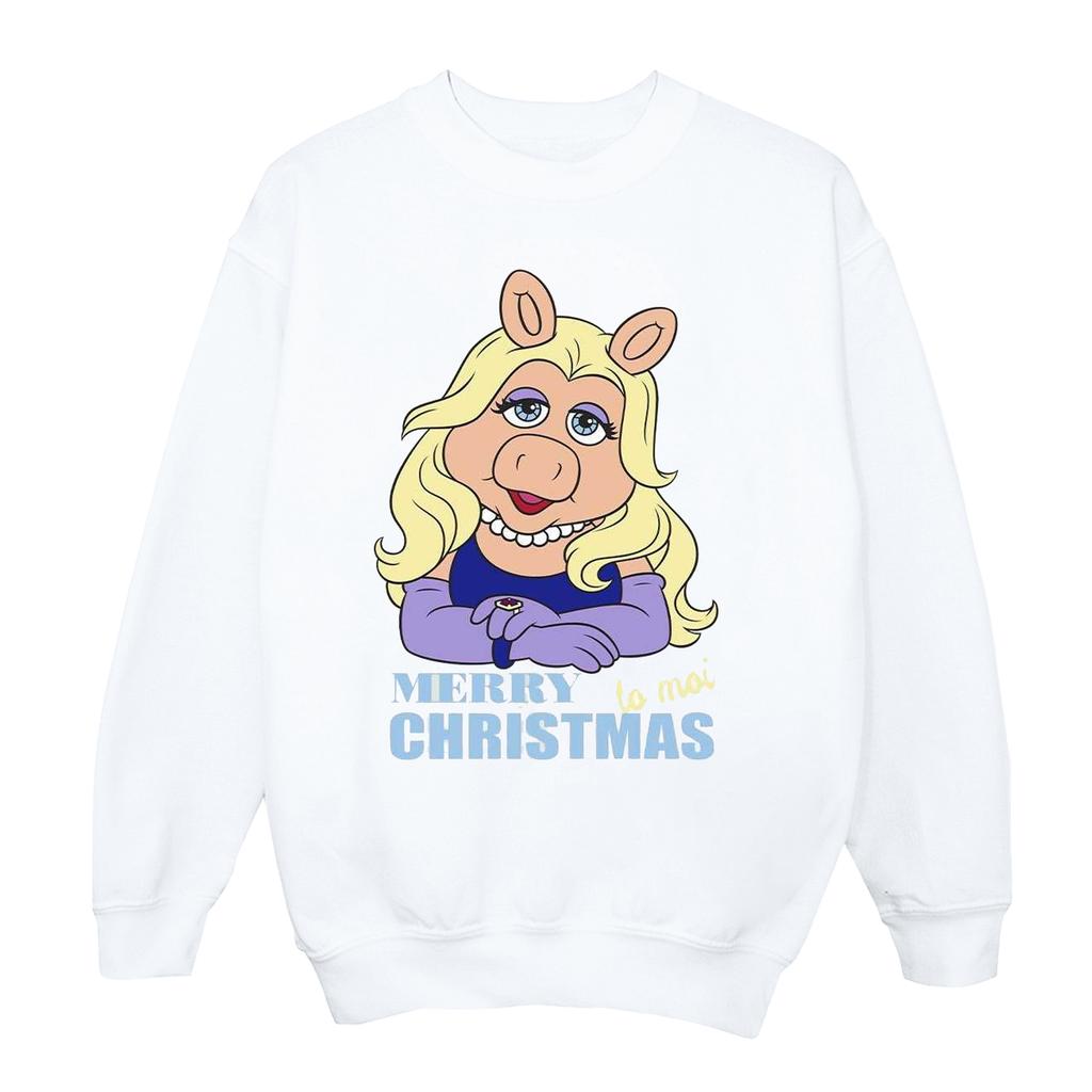 Disney Mens Muppets Miss Piggy Queen of Holidays Sweatshirt