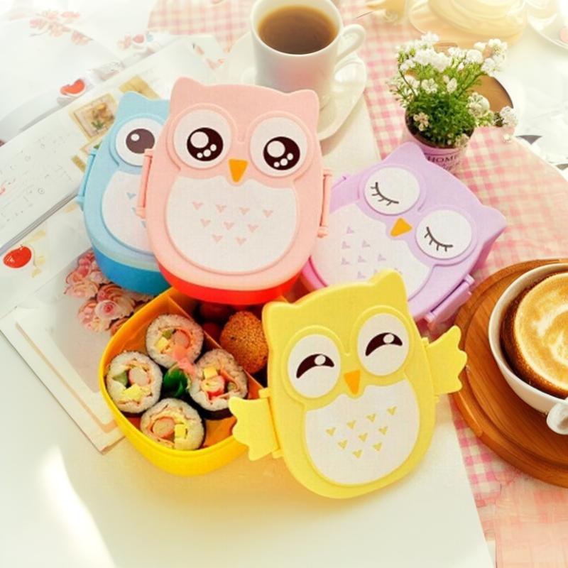 Bento Lunch Box in Plastica a Prova di Perdite per Bambini e Studenti, Contenitore per Alimenti Portatile con Posate per Viaggi su Strada e Attività all'Aperto