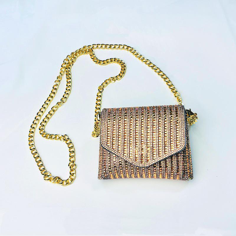 2024 Rhinestone Chain Mini Shoulder Crossbody Bag - Trendy Handheld Party Bag for Women