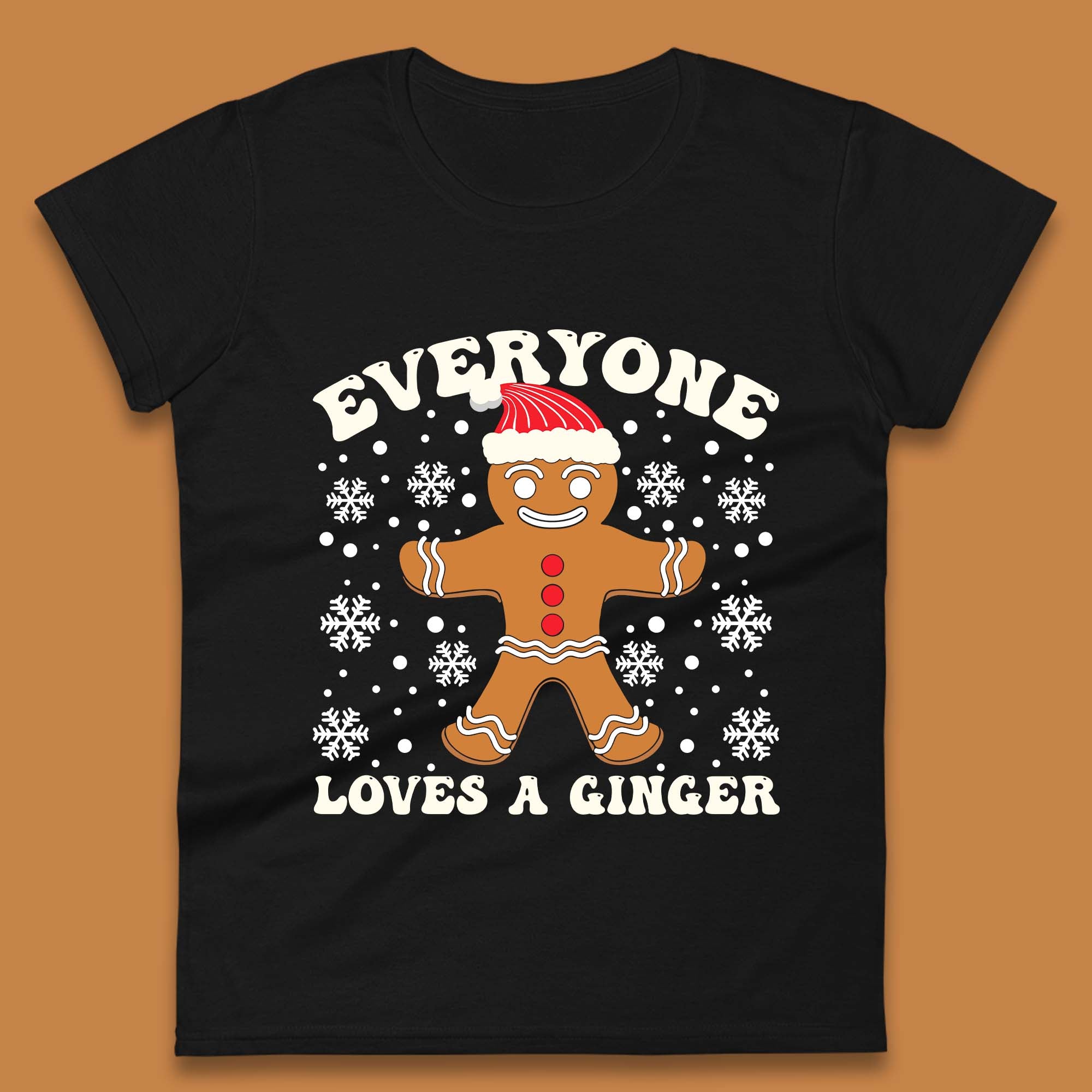 Gingerbread Christmas Womens T-Shirt Mens Tops Tees Unisex S